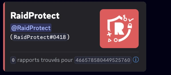 Capture d'écran des Sanctions Discord non trouvé