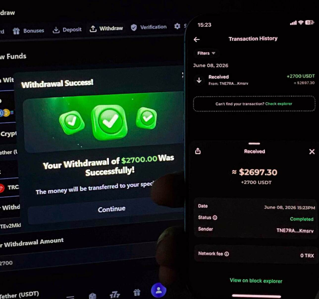 Andrew Tate Crypto Casino Scam 4